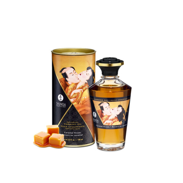 Huile chauffante caramel comestible 100ml 